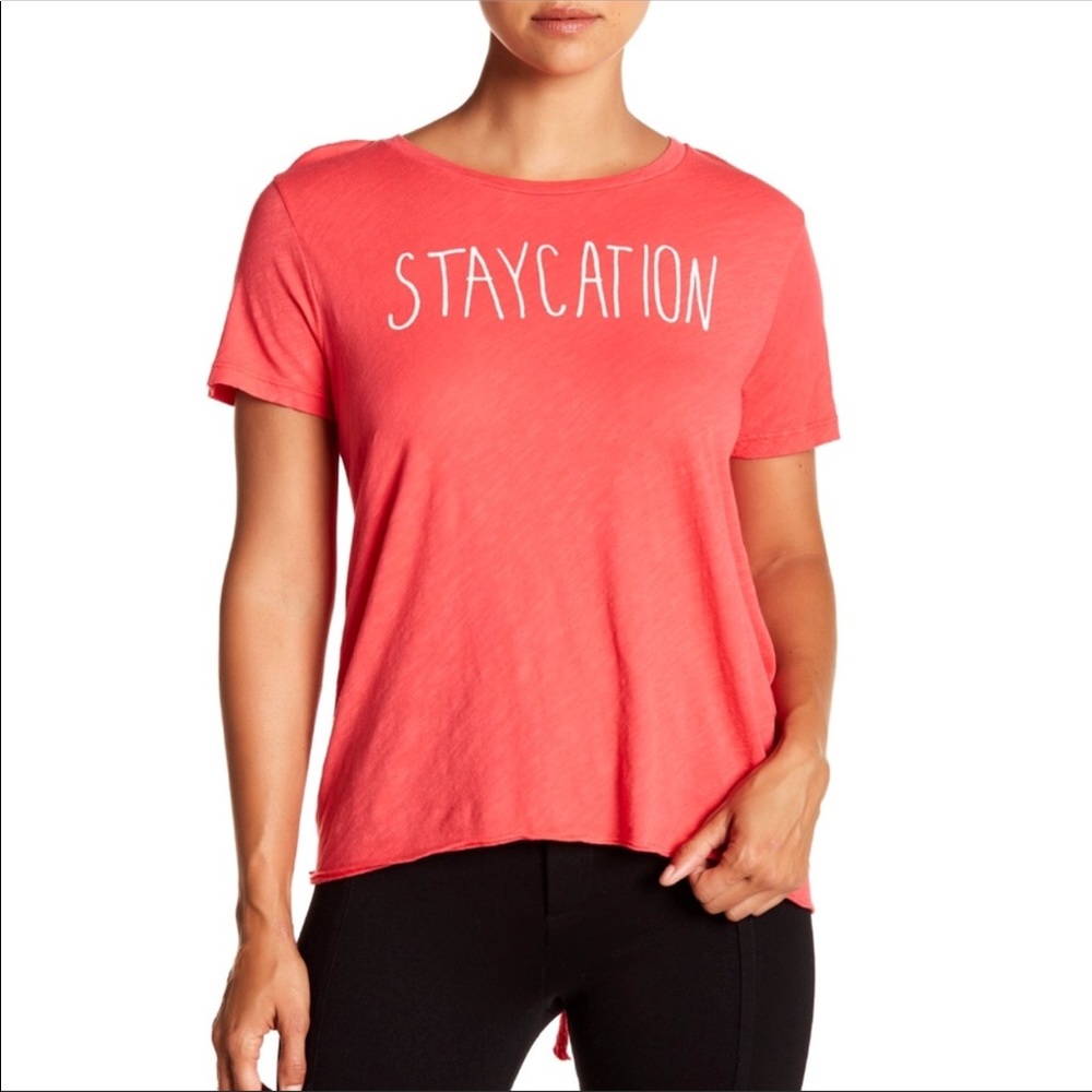 Staycation tie back t-shirt